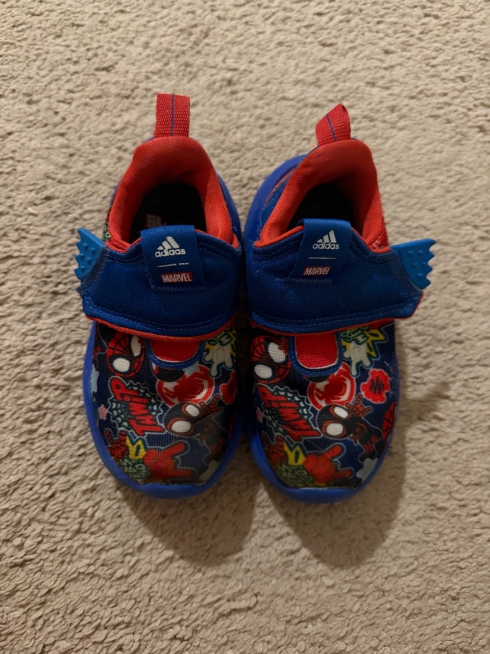 adidas Kids Blue & Red Spider-Man Slip-On Sneakers